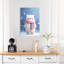 Cute Winter Polar Bear Abstract Contemporary Bear Winter Landscape Wall Art Print 1 Piece Wrapped Canvas Wall Art-32118963