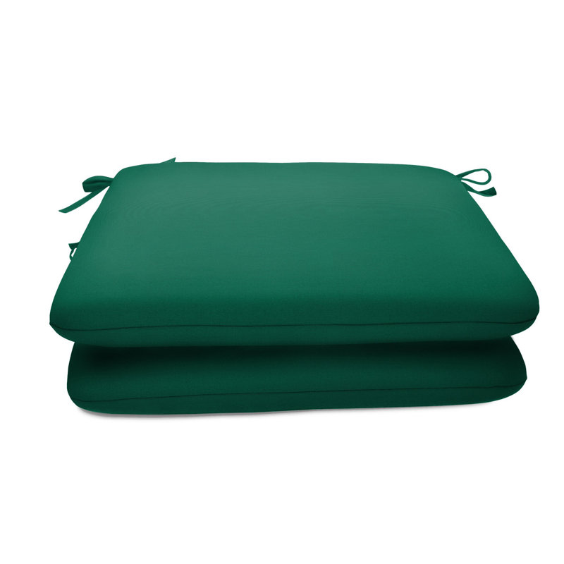 Sunbrella Indoor/Outdoor Reversible Seat Cushion, Canvas Forest Green Sunbrella®, 20" W x 20" D