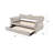 Beige Upholstered Twin Daybed with Trundle