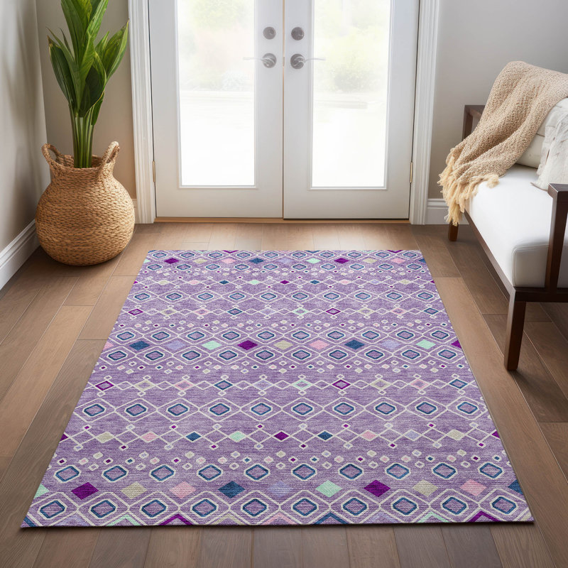 Tapis rectangulaire Aleighna avec envers antidérapant, Rectangle 2 pi 6 po x 3 pi 10 po