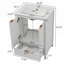 Meuble-lavabo moderne avec lavabo, trou de robinet simple, portes texturées et grand rangement, pieds en pin, charnières à fermeture en douceur-2046482506