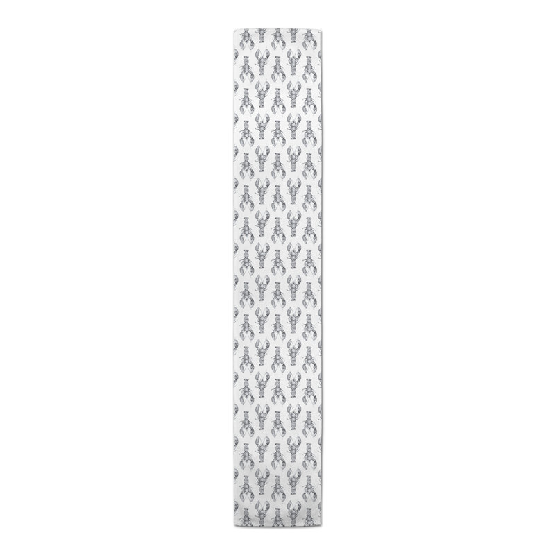 Claybrook Rectangle Polyester Table Runner, 90" x 16", Gray