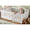 Lit grand format avec clôture haute pour enfants, lit Montessori pour enfants en bois massif avec porte, conception à profil bas et sans sommier, blanc (protection brevetée)