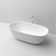 55 Inch Freestanding Solid Surface Soaking Bathtub Matte White 25S23A-14PS