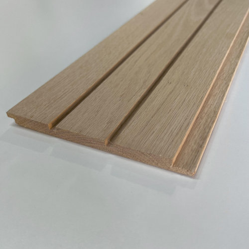 TIMELINE 4-Pack Fluted Square Solid Oak Slat Wall Paneling