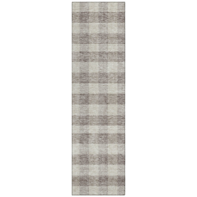 Colzie Plaid Indoor / Outdoor Rug, Runner 2'3" x 7'6"