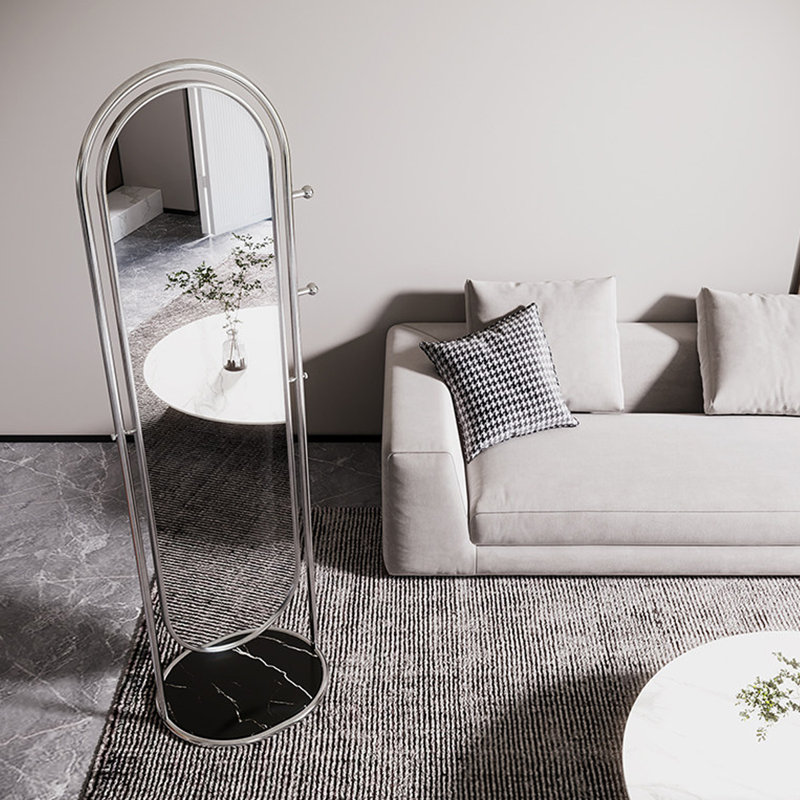 Light luxury full-length mirror, floor-standing rotating dressing full-length mirror
