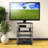 Mount-It! Tempered Glass AV Component Media Stand, Audio Tower and Media Center with 5 Black Shelves