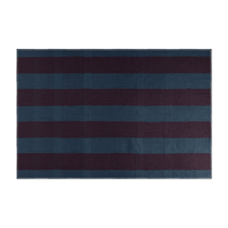 Tapis intérieur / extérieur mauve à carreaux, Rectangle 5 pi x 7 pi