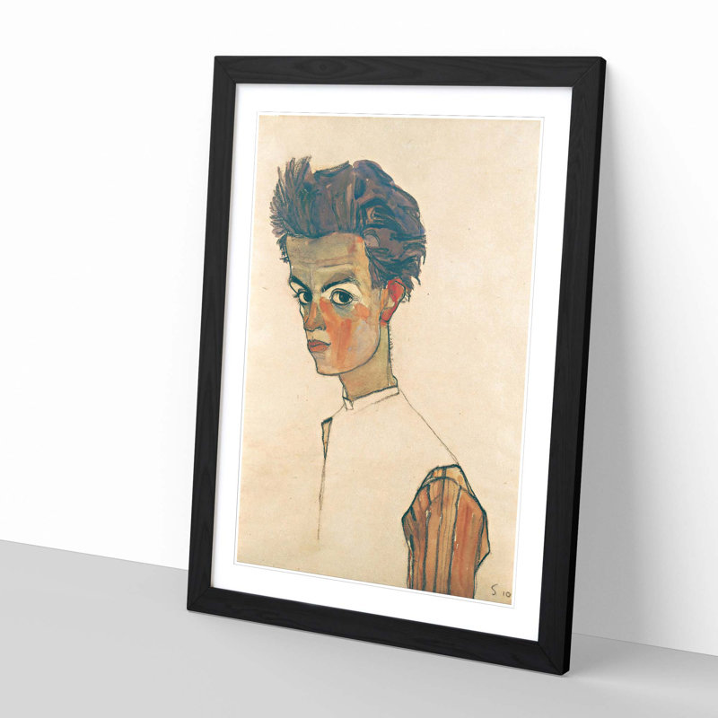 Egon Schiele - Single Picture Frame Painting, Black