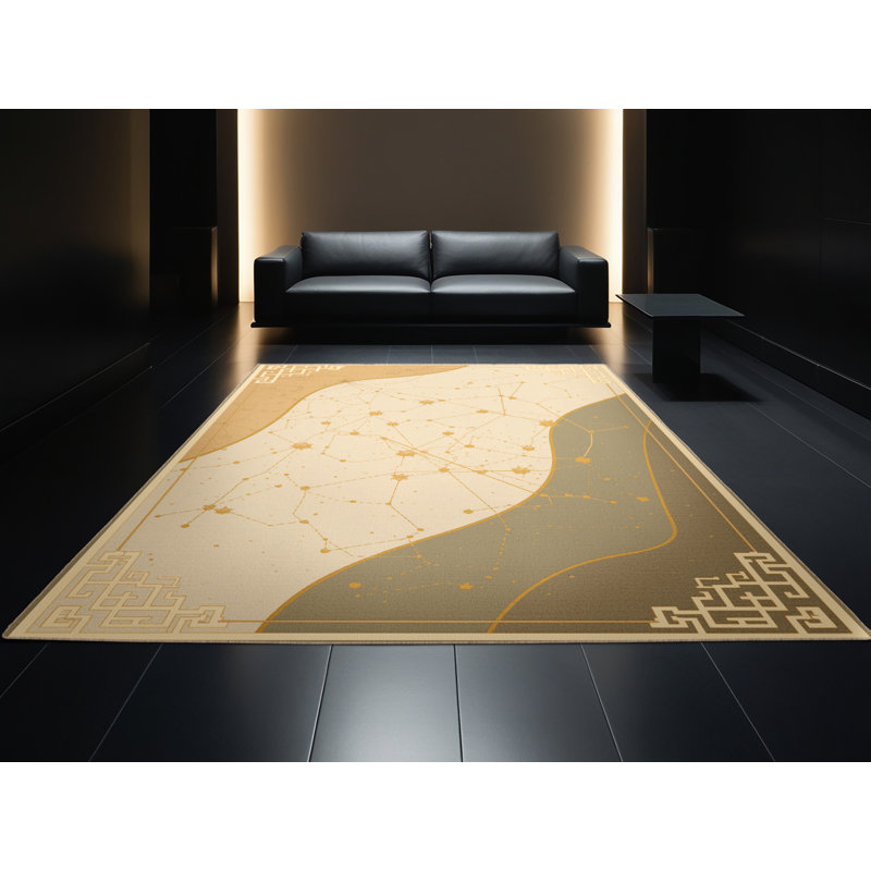Machine Washable Palvinder Classic Oriental Rug in Beige – Beige Binding, 2 x 4