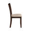 Ensemble de table de salle à manger en bois foncé 7 pièces et chaises d'appoint beige