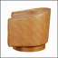 Fauteuil pivotant demi-tonneau en similicuir Maisy-55967285