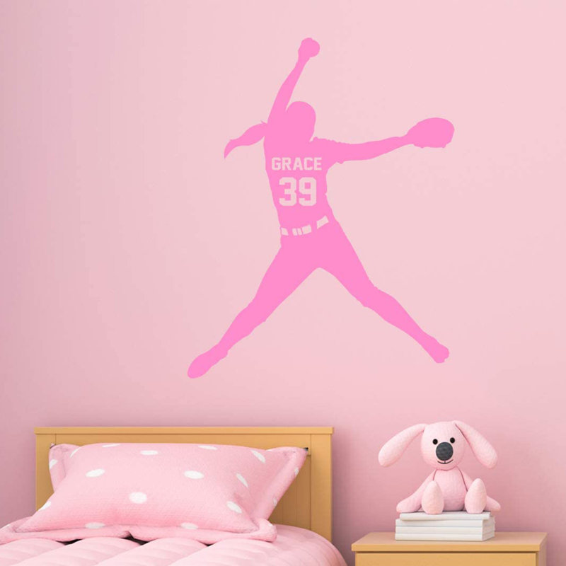 Wall Decal, Pink, 30" H x 23" W, Yes