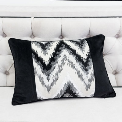 Chevron Velvet Throw Pillow