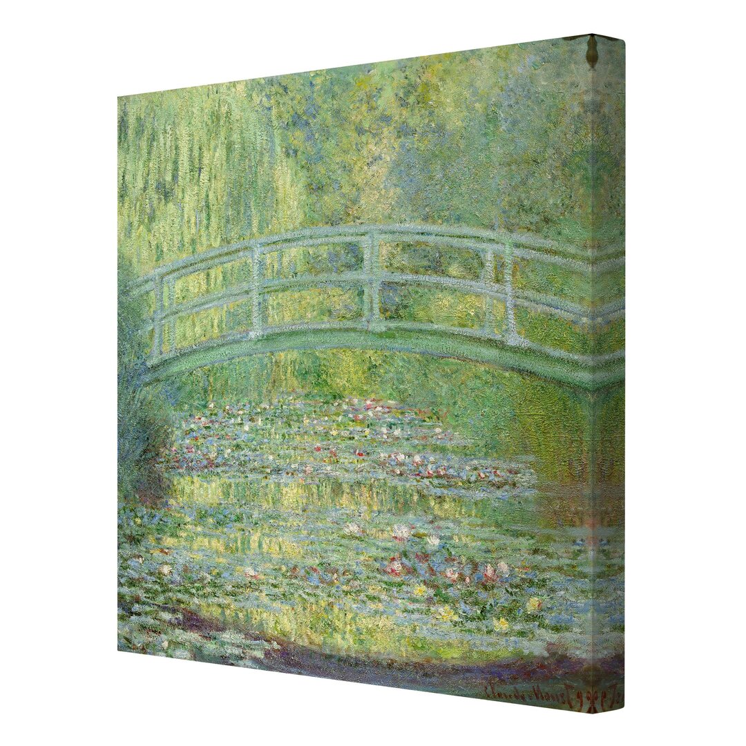 Leinwandbild Seerosenteich und Brücke von Claude Monet