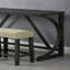 Ensemble de salle à manger brun 4 pièces, table de salle à manger unique et fonctionnelle avec 3 tabourets USB capitonnés et sièges de cuisine beige