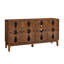 Buffet rétro à 4 portes, crédence de rangement en bois avec tablettes réglables pour le salon, la salle à manger et le vestibule-112124766