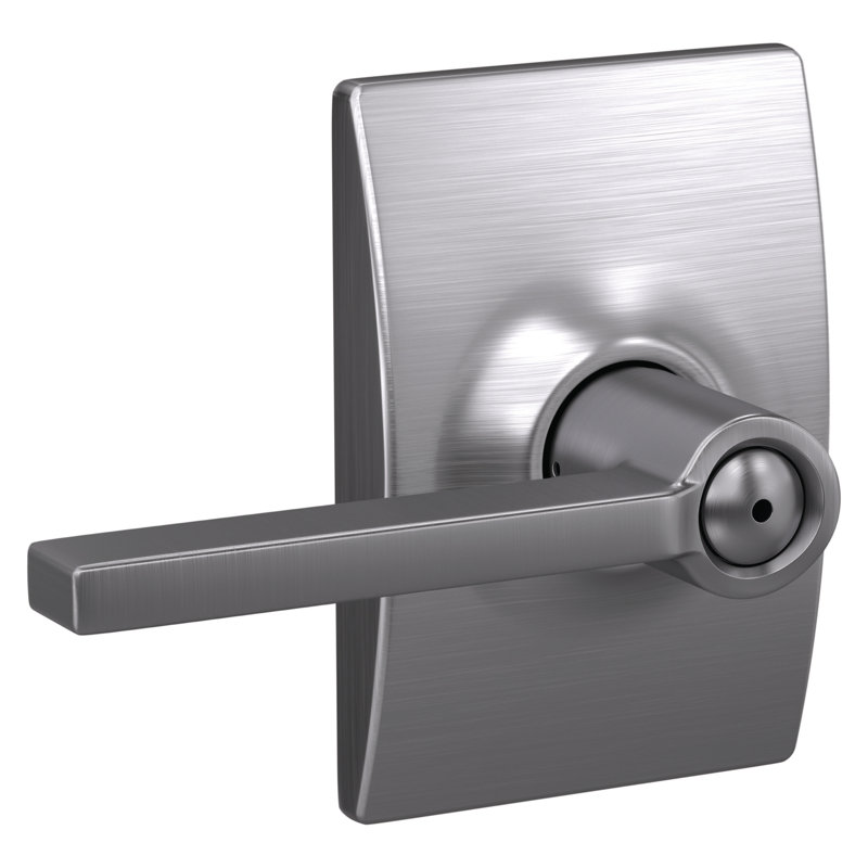 Poignée de porte verrouillable Latitude, Chrome satiné