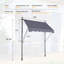 Pare-soleil pour porte-fenêtre - Auvent de 3 m (118 po) avec résistance et support de fixation, rétractable, résistant aux intempéries, structure en acier.