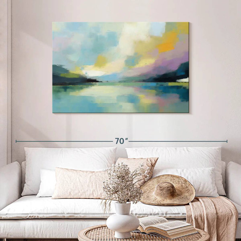 Avery Patchwork Sky Abstract Landscape, 30" H x 45" W