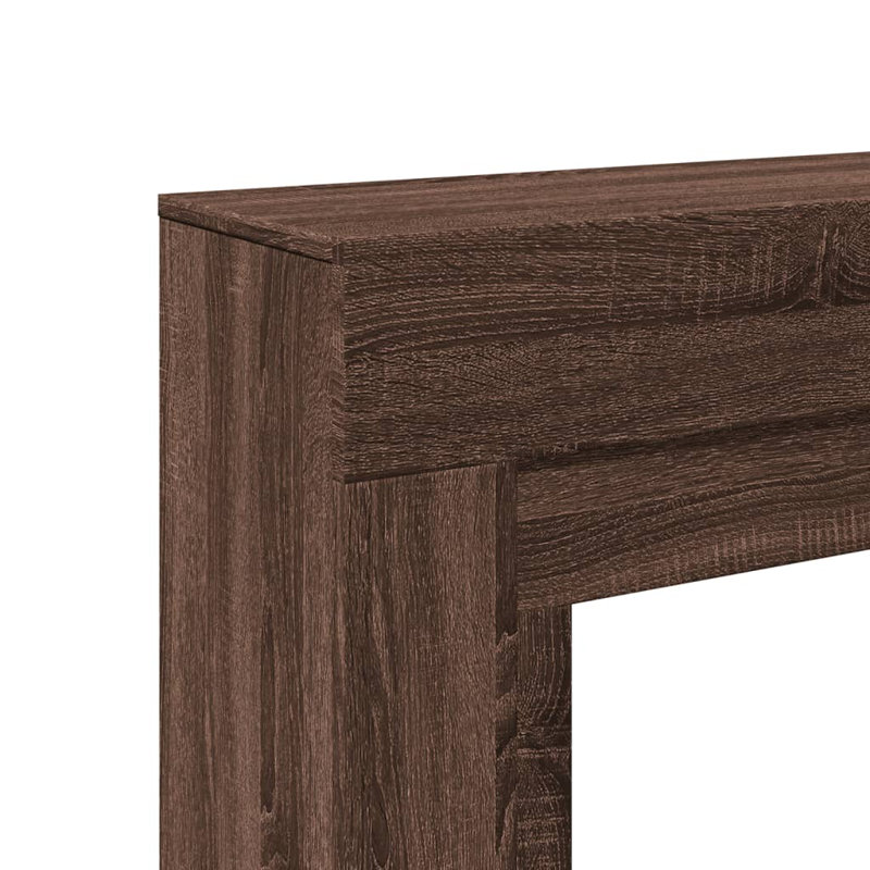 Fireplace Surround 30 Cm Engineered Wood, Brown Oak, 87.5cm H x 100cm W x 30cm D