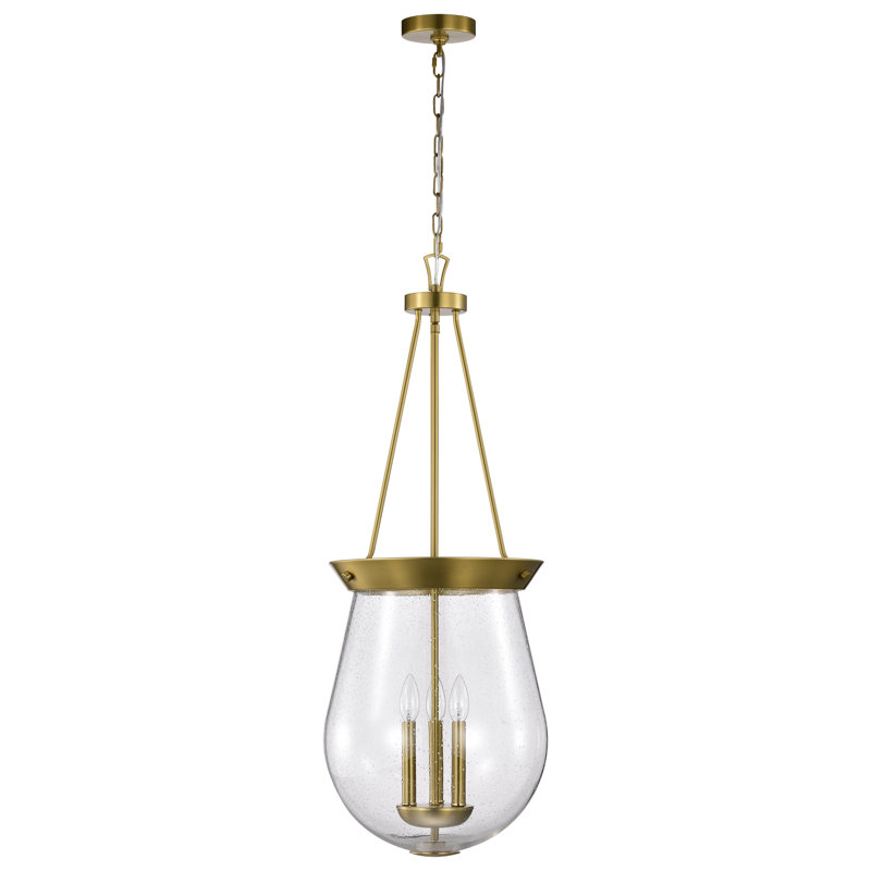Luminaire suspendu urne 3 lumières Avard, Laiton rétro