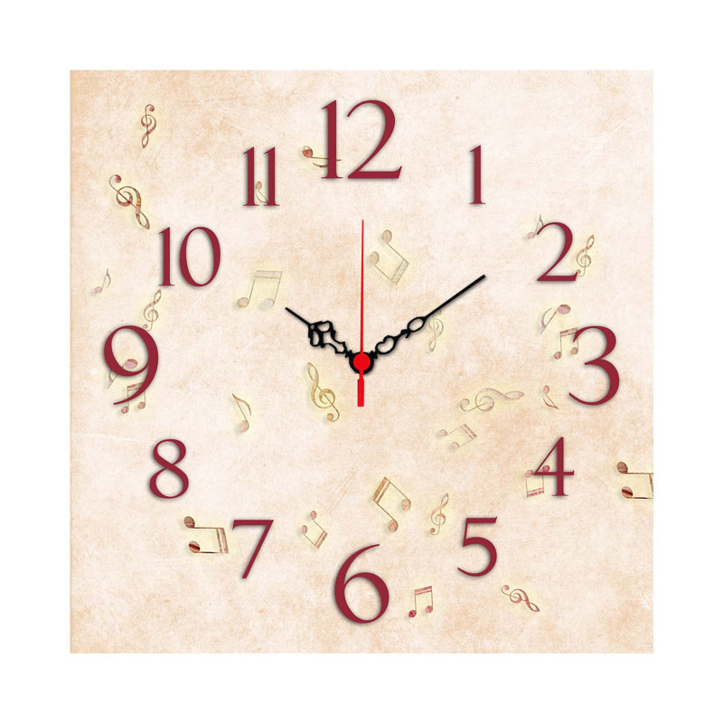 Horloge murale élégante 15,7 po x 15,7 po | 100% panneau de fibres à densité moyenne, épaisseur: 0,2 pouce | Décoration élégante pour le salon, la chambre à coucher et le bureau | Design moderne avec une esthétique minimaliste