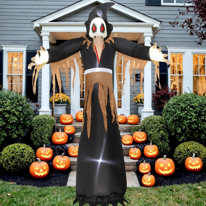 Décorations d'extérieur gonflables Hioasis 11 pi pour Halloween - Décoration gonflable pour halloween