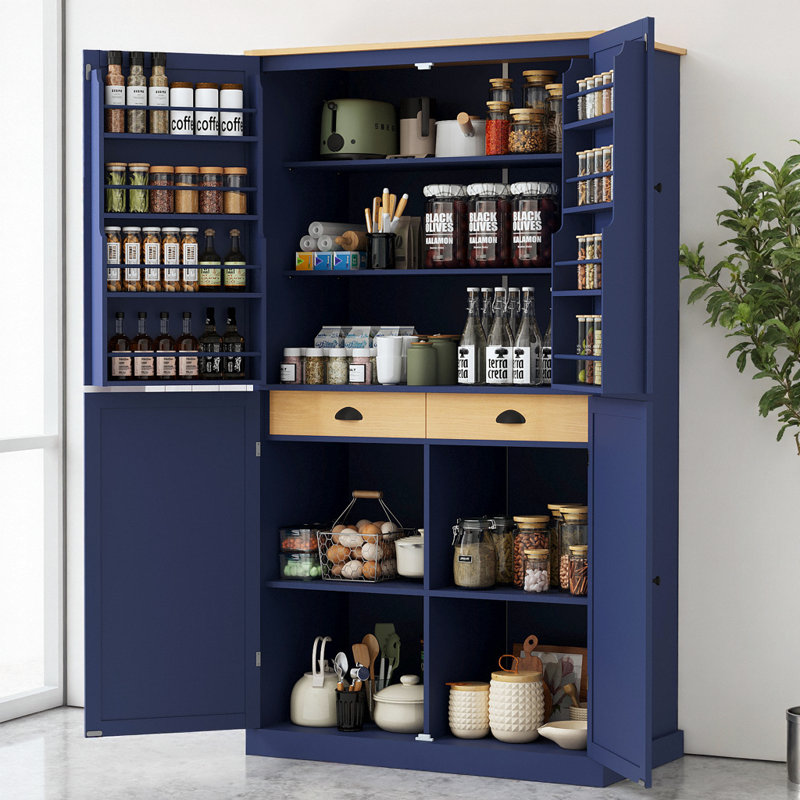 71.3 " H Kitchen Pantry, Bleu