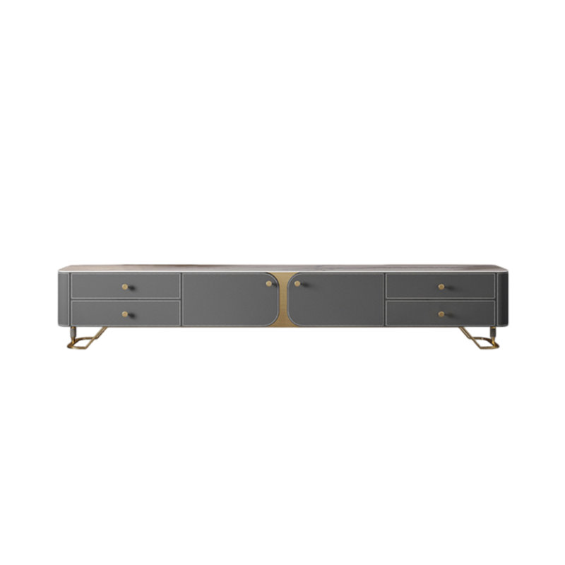 Meuble télé moderne et luxueux, Gris, 86.61"