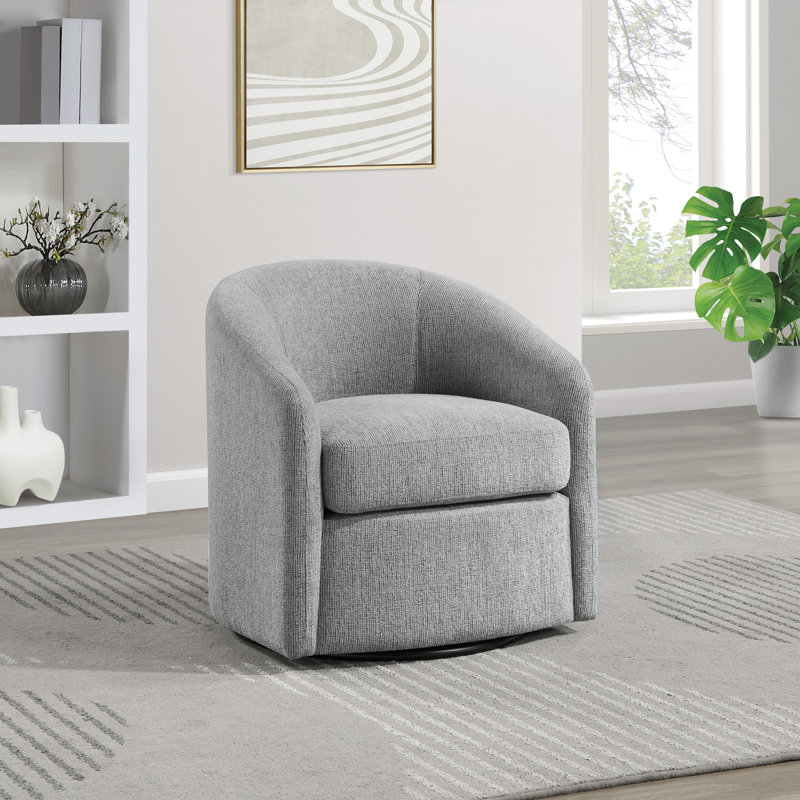 Fauteuil demi-tonneau Sandiso, Gris colombe