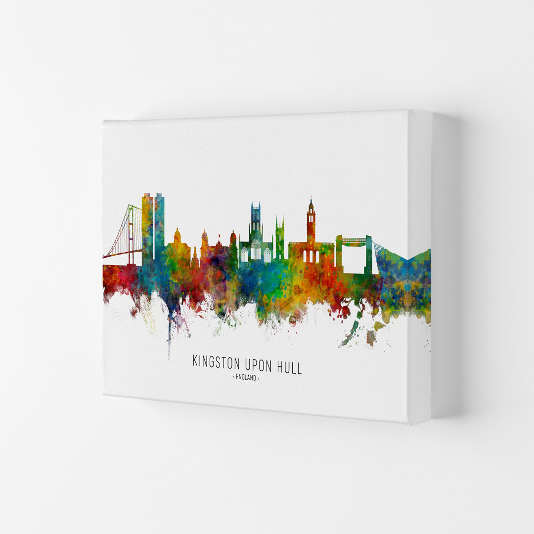 Kingston Upon Hull England Skyline by Michael Tompsett - Print