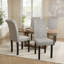 Ensemble de chaises de salle à manger haut de gamme rembourrées et cloutées (ensemble de 4)-114212515-130627289