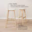 Tabouret de bar tapissier Beryl (30 po) - paquet de 2, similicuir blond / sésame-96615132-96615135-96615133