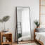 Miroir pleine grandeur encadré arrondi HD antidéflagrant, miroir de plancher de chambre à coucher, miroir de salle de bain mural-1372155769-1373160356