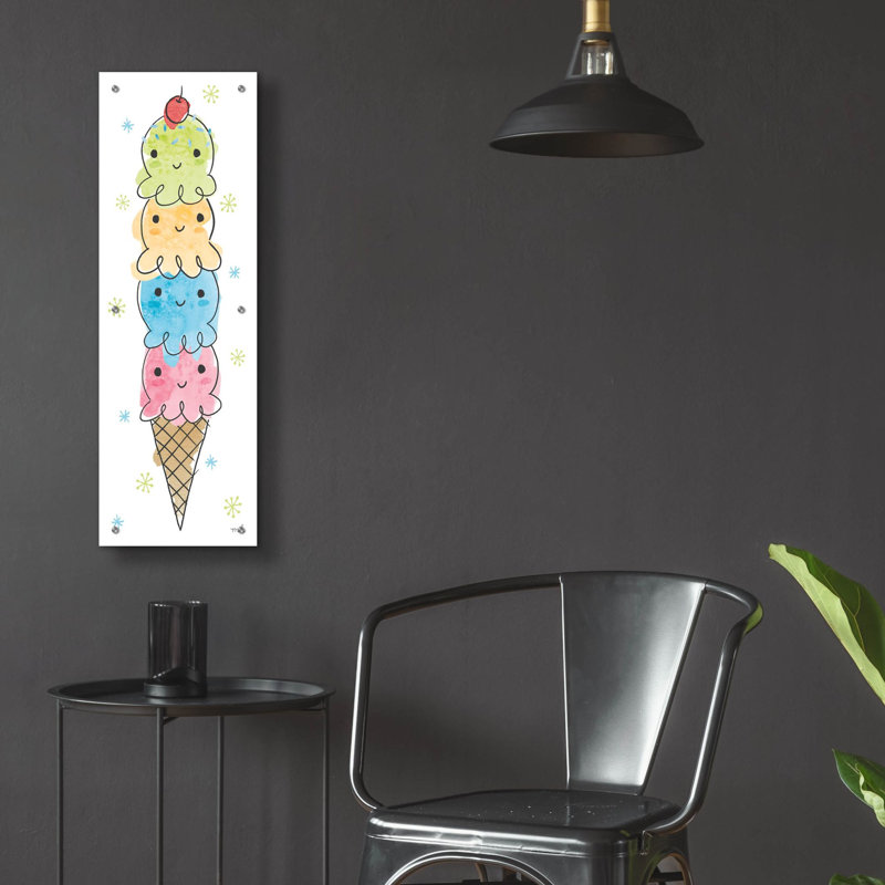 Art mural en verre «My traiter panneau 1» par Moira Hershey, H 36 po x l 12 po