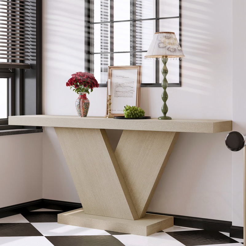 Console avec pieds en forme de X, Naturel