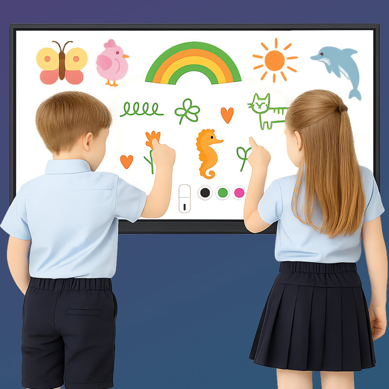 JYXCN 4K UHD Smart Board 49 ", calendrier électronique numérique à écran tactile tout-en-un tableau blanc interactif Android et Windows