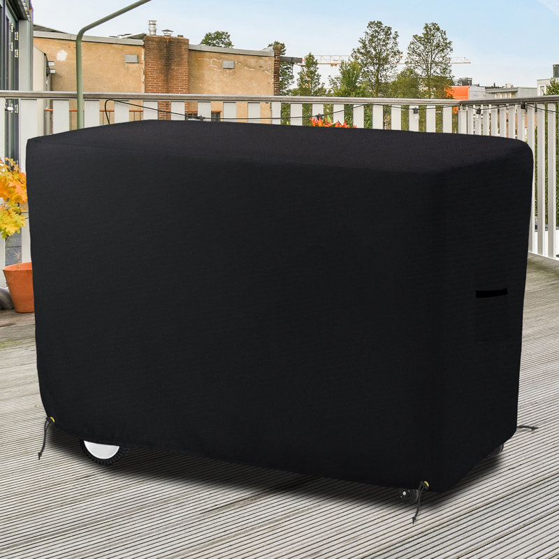 High Density Multipurpose Patio Bar Cart Cover, Beverage Serving Cart Cover, Rolling Wicker Bar Cart Cover for Outdoor Bar Cart 