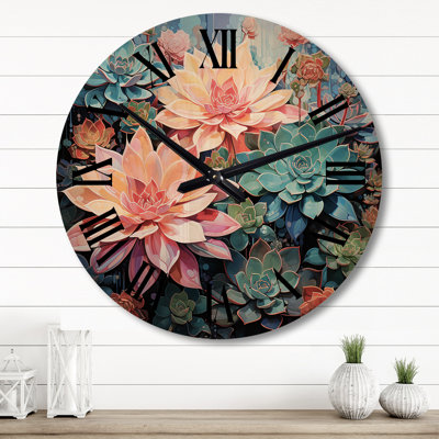 Horloge murale en bois massif Mounira