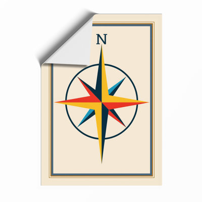 Compass Rose Geometric - Framed Print