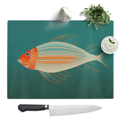 Fish Portrait Vol.2  Glass Chopping Board