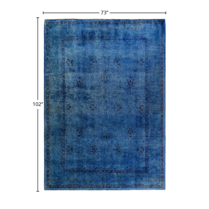 Overyed One-of-a-Kind Rectangle 6'1" x 8'6" Hand Knotted Area Rug