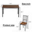 Ensemble de table de salle à manger, table de bar avec 4 bancs de salle à manger, comptoir de table de cuisine avec chaises, table de petit déjeuner industrielle pour la cuisine, salon, salle de réception, noyer, L 43,3 po x l 23,6 po x H 30,1 po-1363646542
