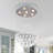 6-light 18" Electroplated Chrome and White Stainless Steel and Crystal Modern/Tradtional Chandeliers for Living Room