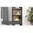 Evie Arched Narrow Bookcase Display Cabinet In Black-108298301