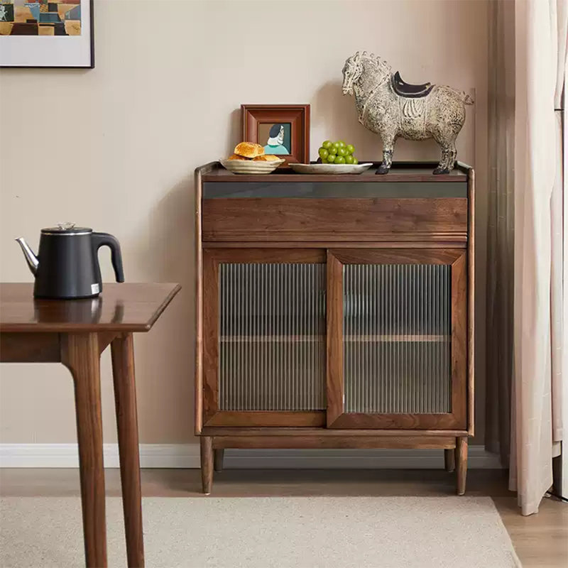 Home Walnut Colored Accent Cabinet