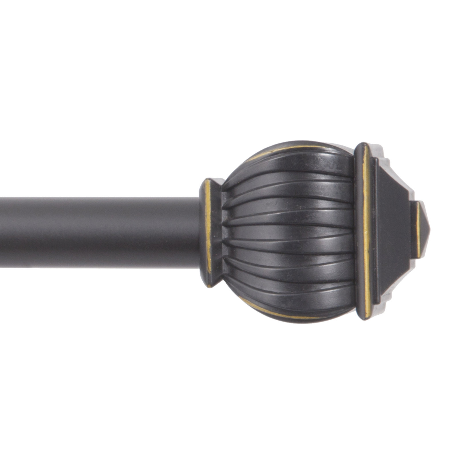 Lowri Beckett 5/8" Standard Decorative Window Curtain Rod, 48'' - 86'', Oil Rubbed Bronze