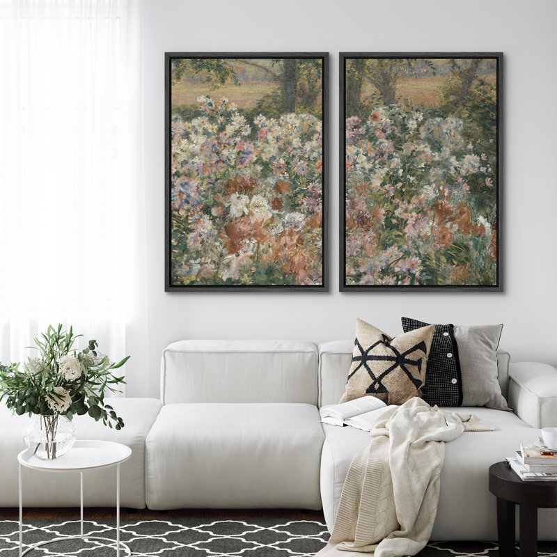 Floral Elegance Classic Botanical Vintage Illustrations Rustic Decor Living Room Decor YUK176, Black, 24" H x 16" W